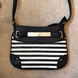 Blk/White Striped Purse